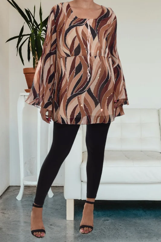 Sleek Style Discounts Curve Plus Multi Color Top