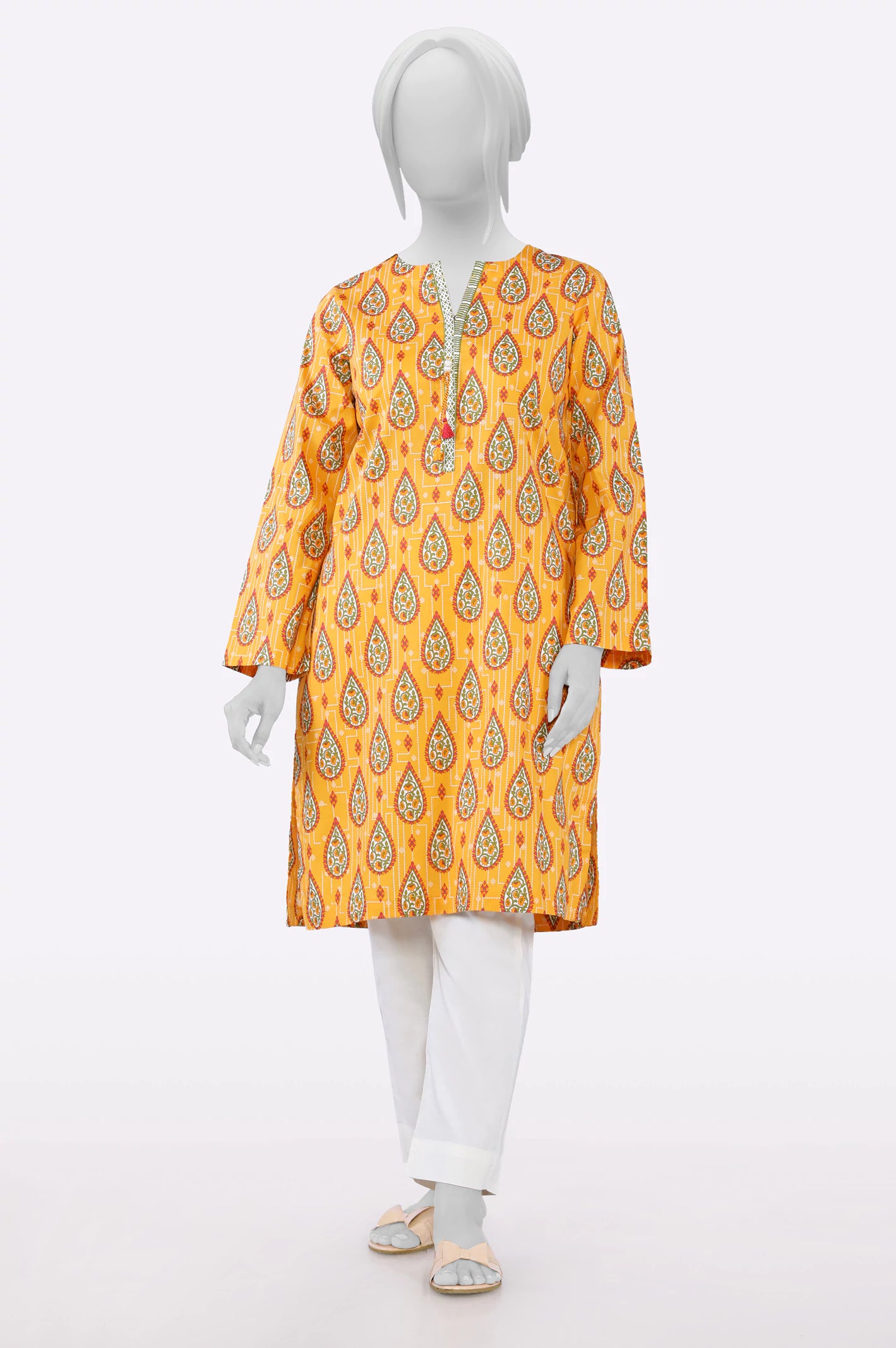 Limited Time Offer Orange Printed Kurti