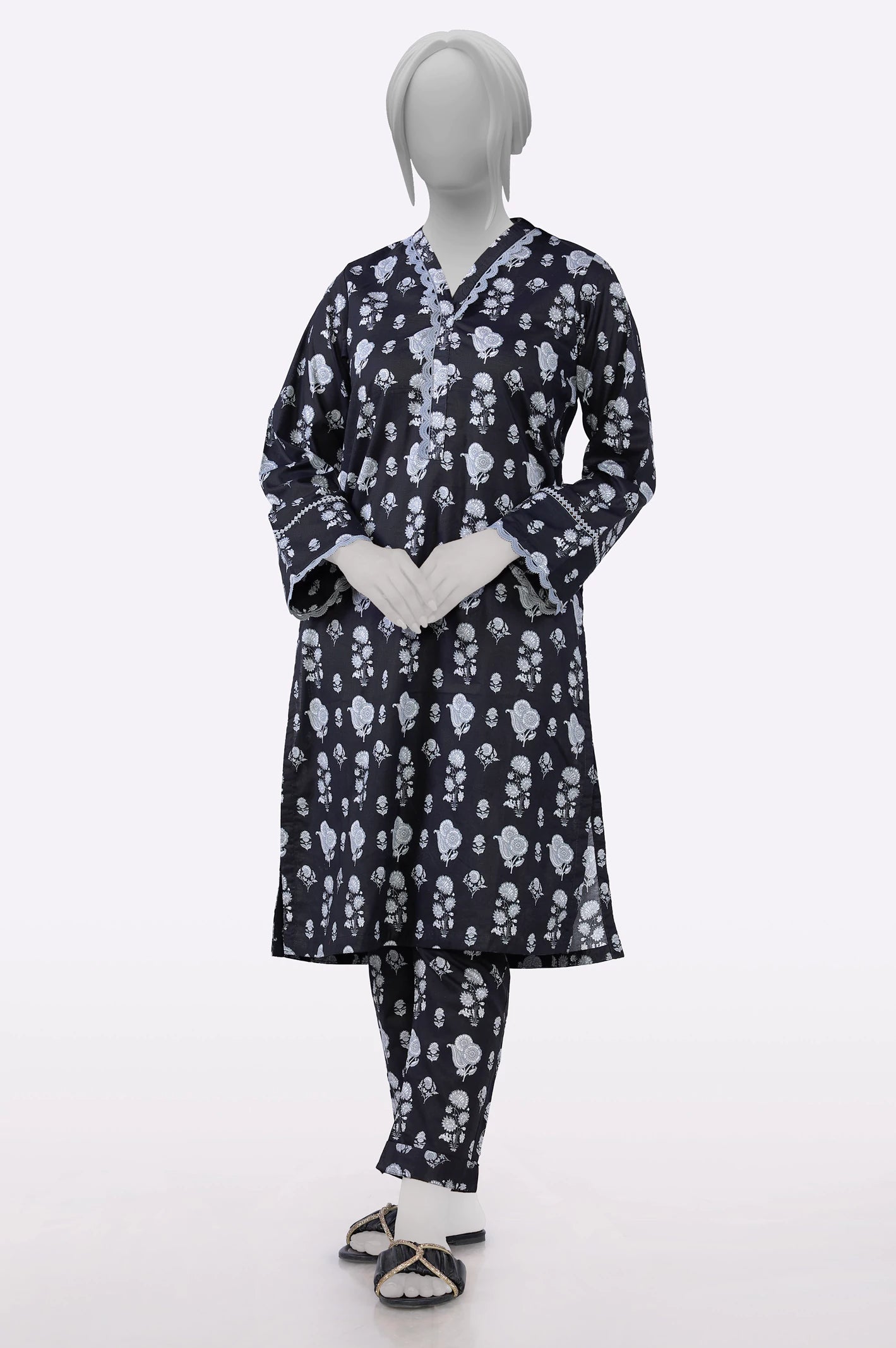 Fashion Forward Black Printed 2PC