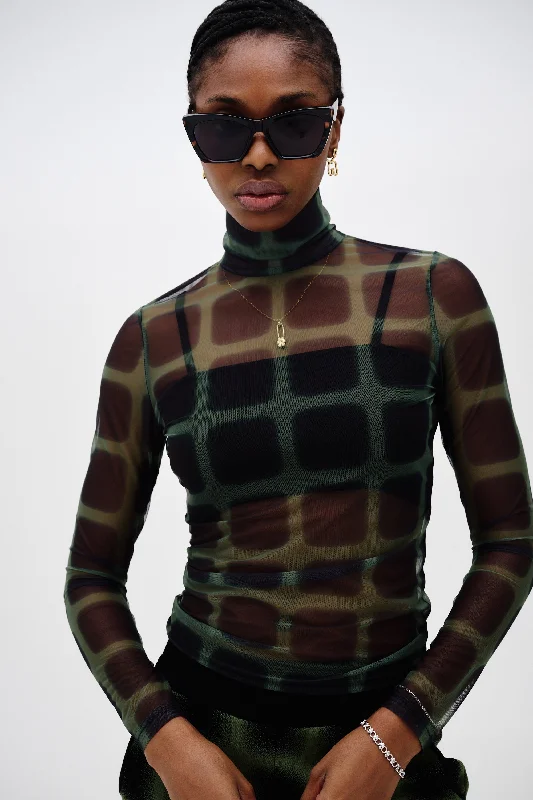 Limited Stock SULLEY PLAID TURTLENECK TOP