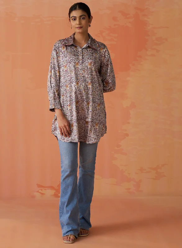 Limited Stock Saanjh Maroon Printed Top for Women