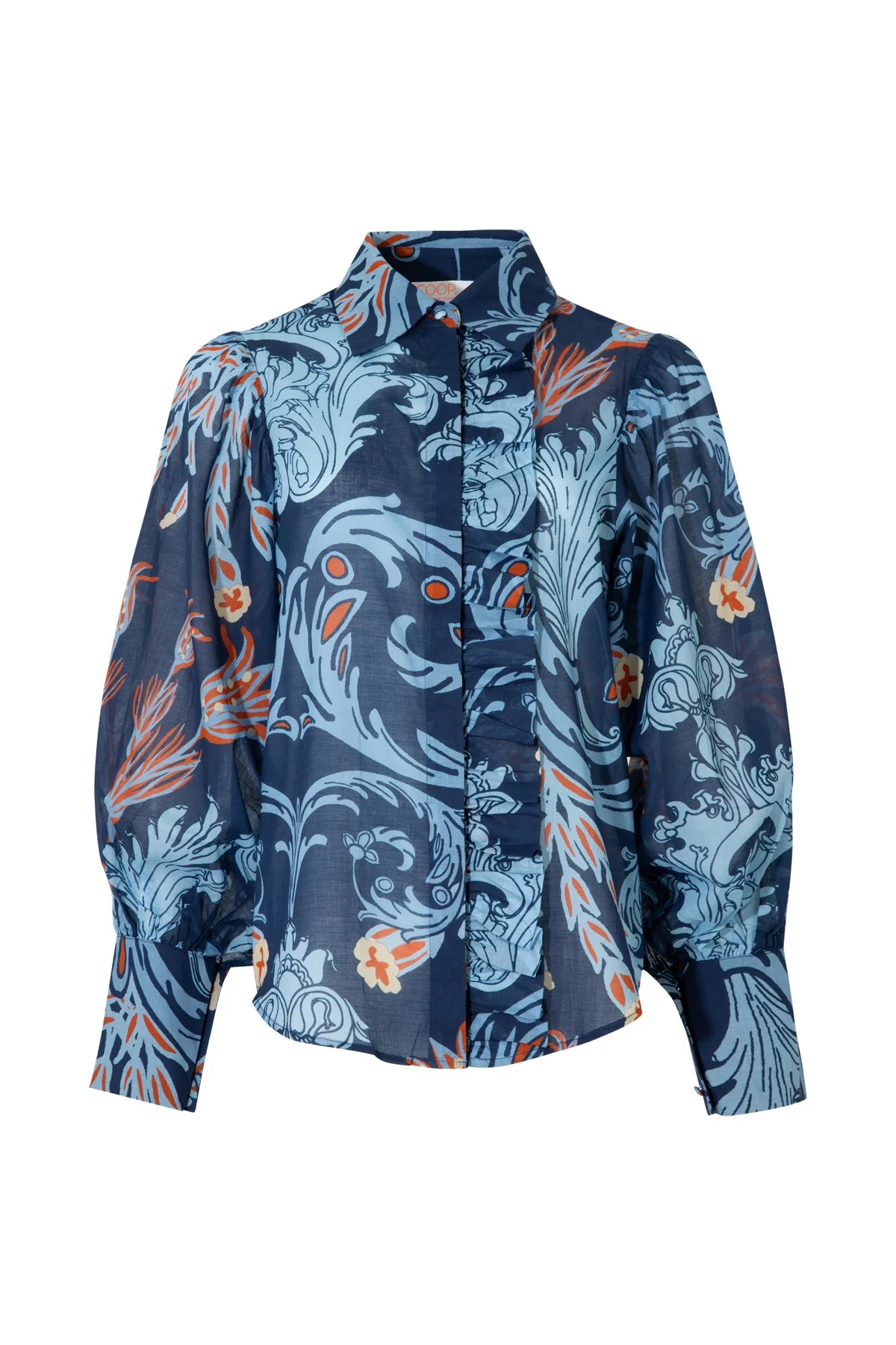 Limited Time Offers Truffle Ruffle Navy Shirt