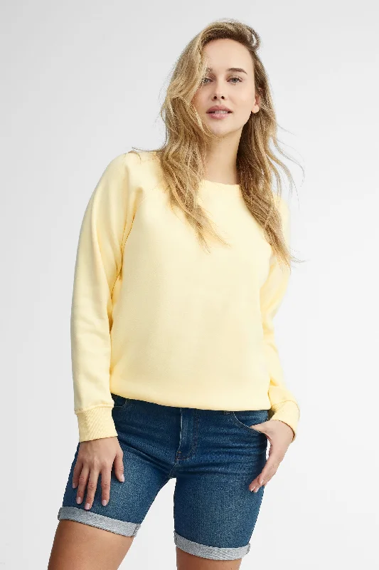 Explore What's New Chandail col rond coton ouaté coupe ''boyfriend'' - Femme