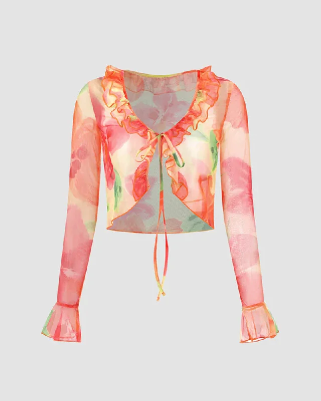 Vintage-Inspired Style Offers Flowering Blaze Tie Top