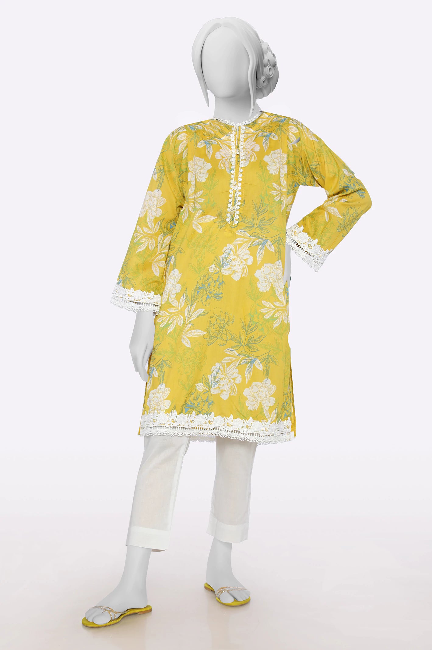 Premium Style Offers Mustard Printed Kurti