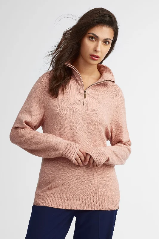 Modish Fashion Discounts Chandail à demi-fermeture éclair tricot - Femme