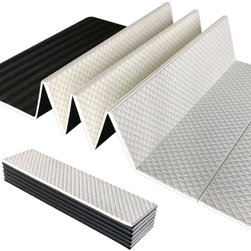 Limited-Stock Sale On Yoga Must-Haves Foldable Exercise Yoga Mat 6mm (1/4") - White/Black Limited-Stock Sale On Yoga Must-Haves Foldable Exercise Yoga Mat 6mm (1/4") - White/Black