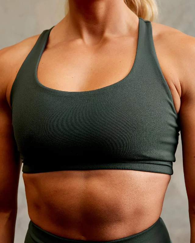 Soft, Stretchy, And Super Affordable Yoga Wear Ace Long Line Bra - Vital Green