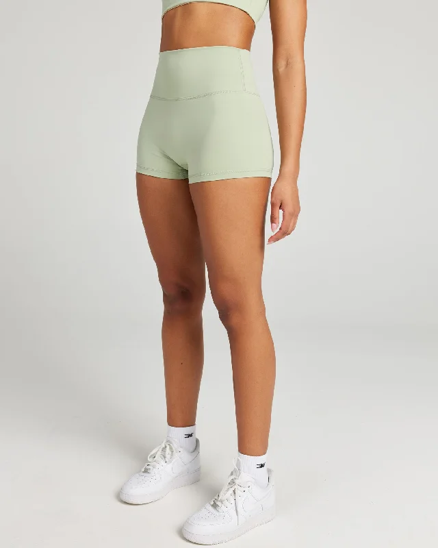 Shop High-Quality Yoga Apparel At Exclusive Discounts Aura SF Micro Shorts - Light Sage Shop High-Quality Yoga Apparel At Exclusive Discounts Aura SF Micro Shorts - Light Sage
