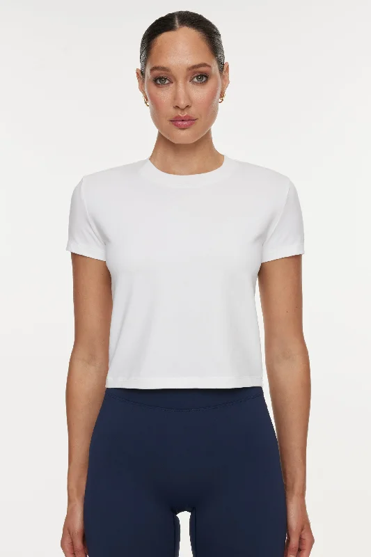 Find Your Perfect Fit With Discounted Yoga Outfits Baby Tee - Gardenia