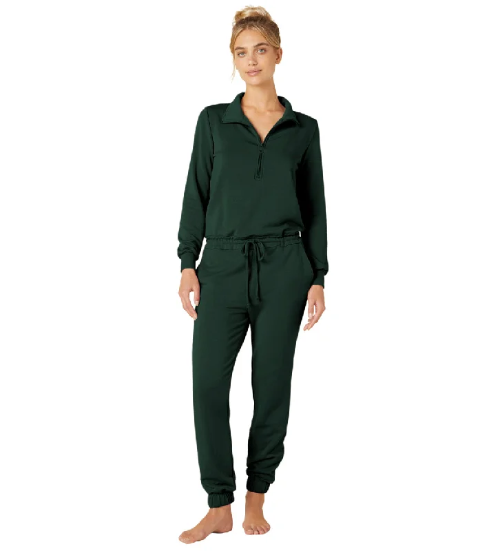 Breathe, Stretch, And Save On Yoga Apparel Beyond Yoga Ski Weekend Jumpsuit Midnight Green