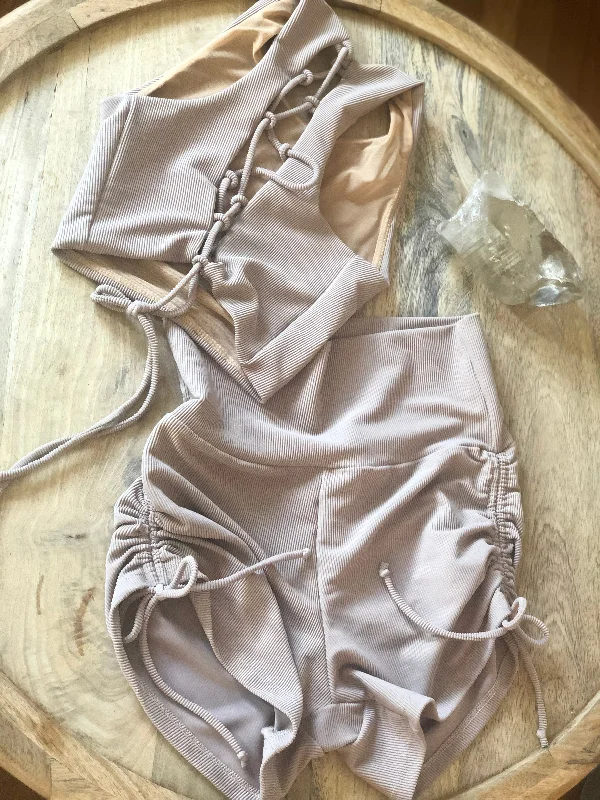 Don't Miss Out On Premium Yoga Wear Deals Nude Rib High Waist Short