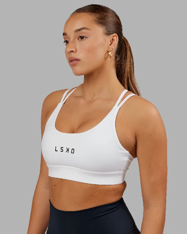 Yoga Apparel Designed For Movement At Lower Prices Bridge Sports Bra - White