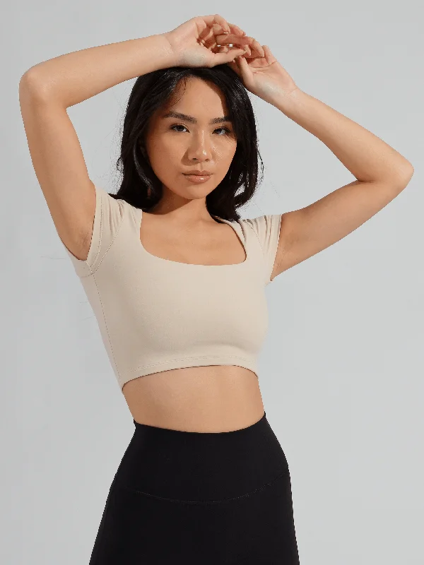 Lightweight, Breathable Yoga Wear At Special Prices Butter Crop Top - Stardust