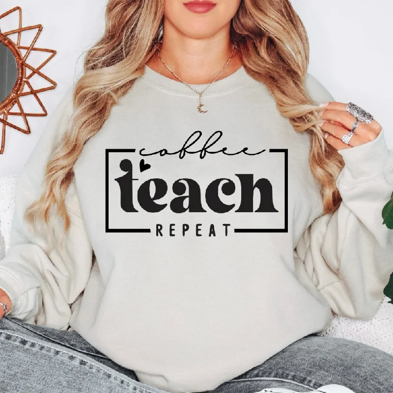 The Best Styles At The Best Prices Coffee Teach Repeat • Sand Pullover