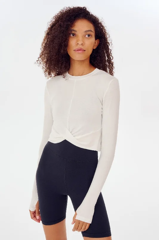 The Perfect Blend Of Comfort And Savings Daisy Long Sleeve Jersey Tee - White