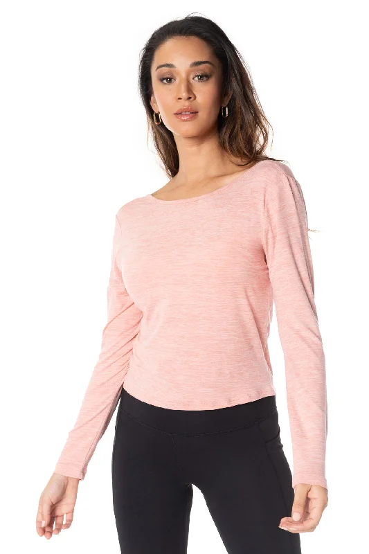Embrace Comfort With Yoga Wear On Sale Day-To-Day Agency Crisscross Back Long Sleeve Top