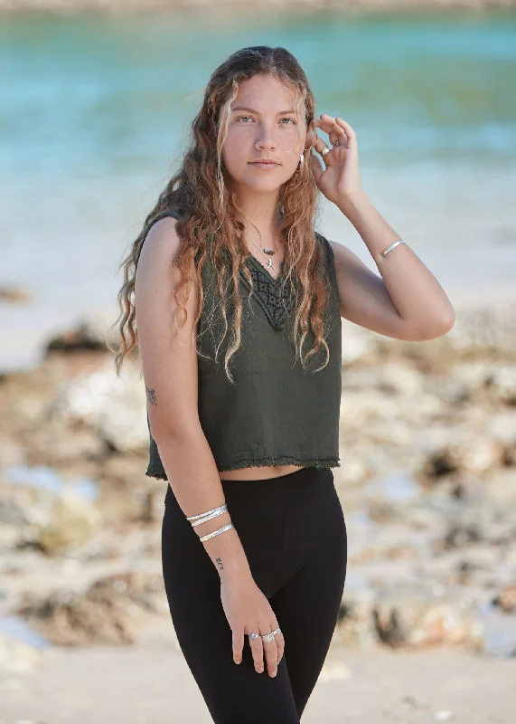 Soft, Supportive Yoga Wear At Unbeatable Savings Florentine Top - Green