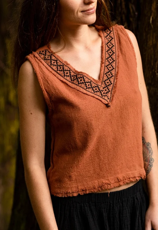 Your Yoga Wardrobe, Upgraded For Less Florentine Top - Light Rust
