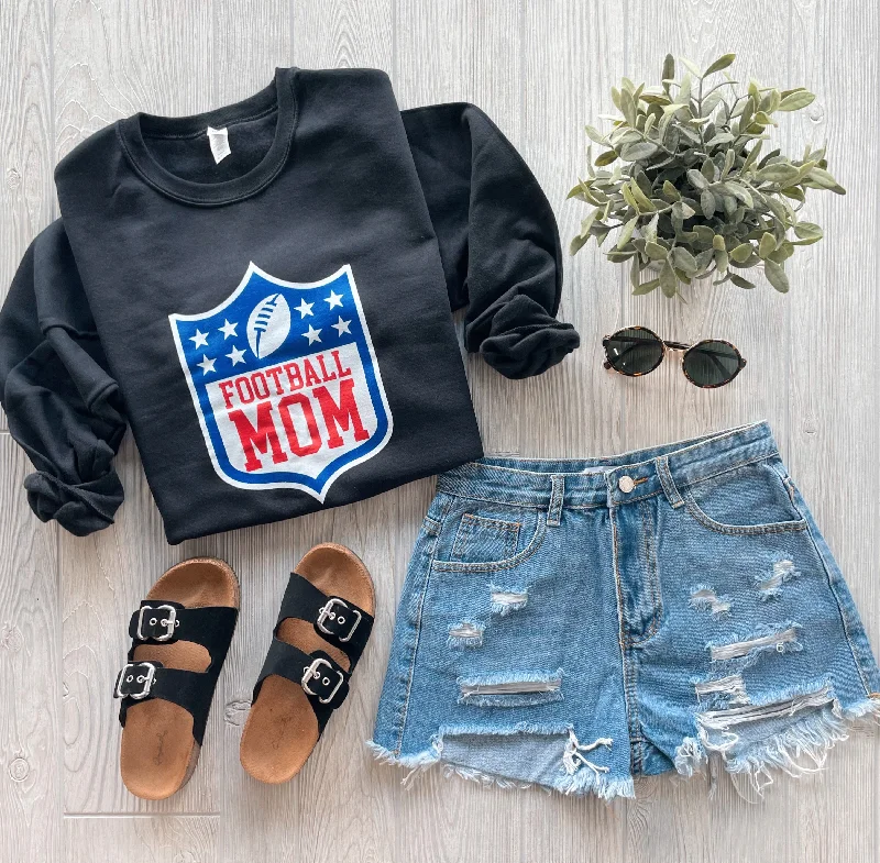 Limited-Time Sale On Stylish Yoga Apparel Football Mom • Black Pullover