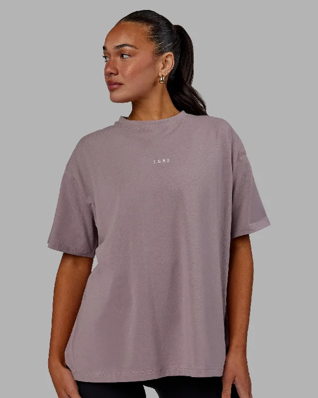 The Perfect Fit At The Perfect Price Go-To FLXCotton Oversized Tee - Greyish Purple