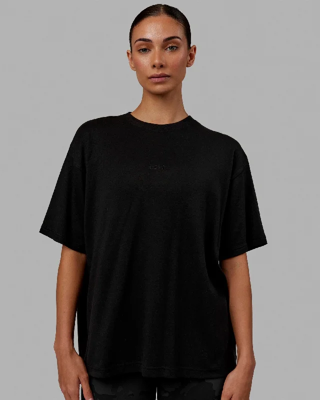Ultimate Comfort And Style Now At Lower Prices Go-To Modal Oversized Tee - Black-Black Ultimate Comfort And Style Now At Lower Prices Go-To Modal Oversized Tee - Black-Black