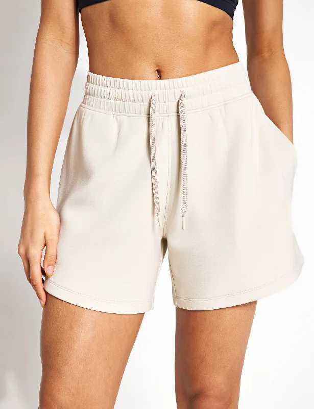 Elevate Your Style And Practice For Less Relaxed High Waisted Shorts - Beige