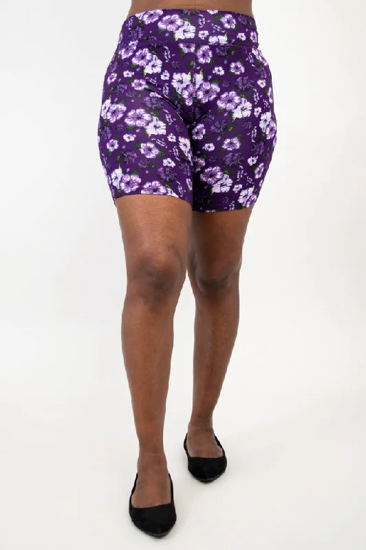 Fashionable Yoga Apparel Now On Sale Hallie Shorts, Hibiscus, Bamboo