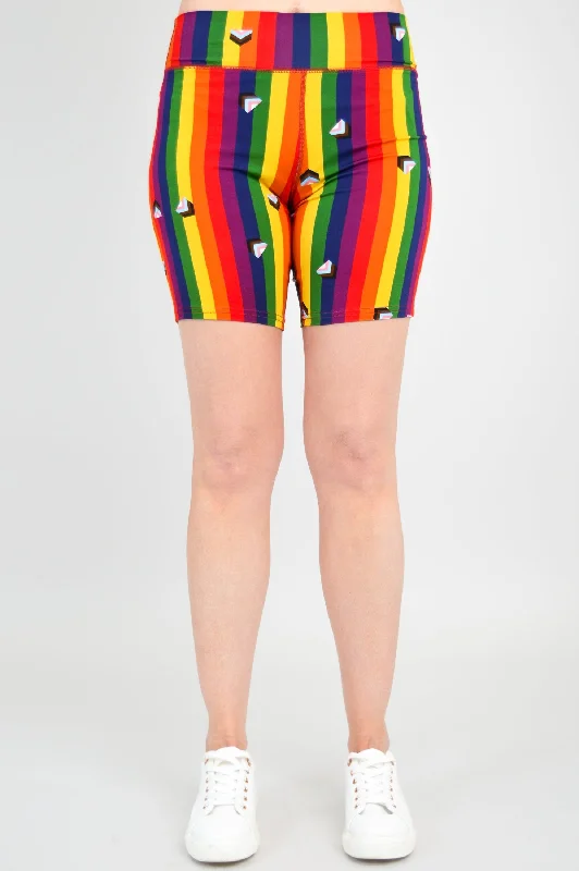 Yoga Apparel Designed For Movement At Lower Prices Hallie Shorts, Pride Rainbow, Bamboo