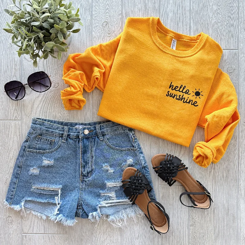 Flow In Comfort With Stylish Discounts Hello Sunshine • Golden Pullover