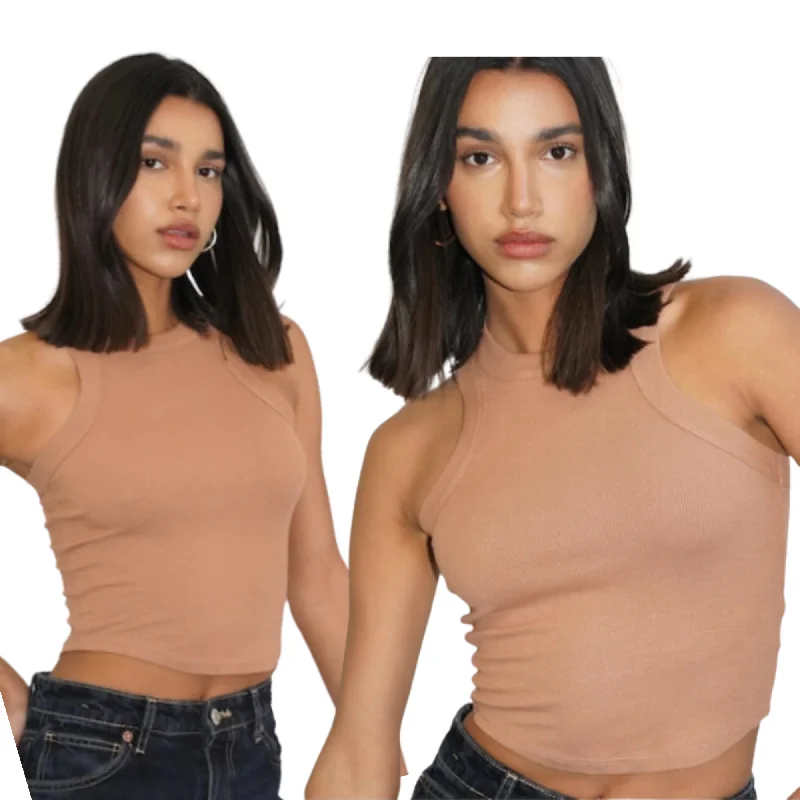 Yoga Wear At Unbeatable Prices High crew neck short wide rim yoga vest
