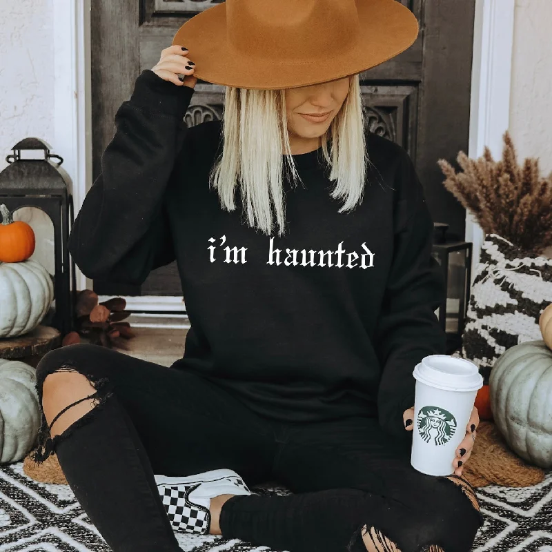 Limited-Time Savings On Yoga Leggings And Tops I'm haunted • Black Pullover