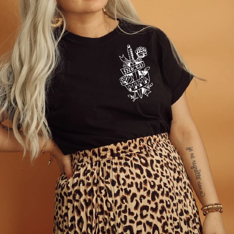 Breathable, Moisture-Wicking, And Budget-Friendly Inked Mama • Black Tee