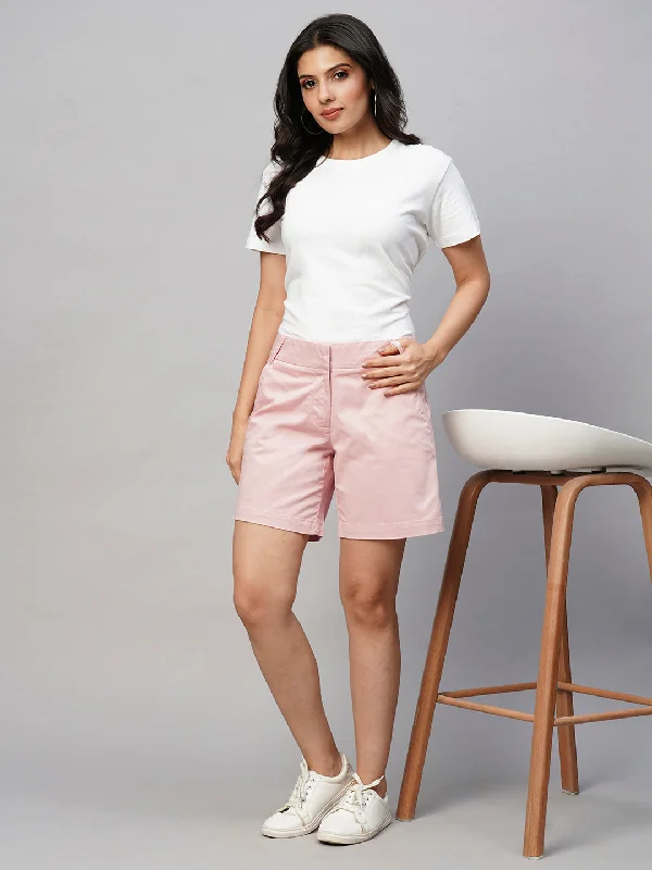 Flow Into Savings With Trendy Yoga Apparel Women's Pink Cotton Lycra Regular Fit Shorts Flow Into Savings With Trendy Yoga Apparel Women's Pink Cotton Lycra Regular Fit Shorts