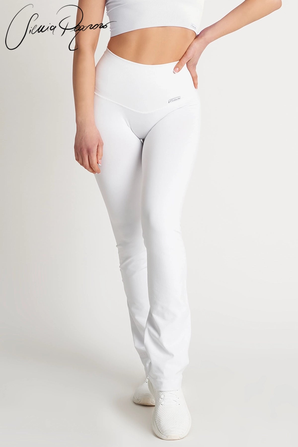Flow Into Savings With Trendy Yoga Apparel Leggings a zampa di elefante Bianco Selenite Flow Into Savings With Trendy Yoga Apparel Leggings a zampa di elefante Bianco Selenite