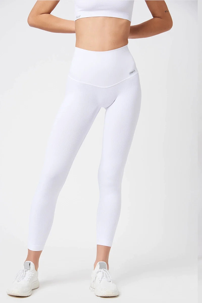 Performance Meets Savings In Our Yoga Wear Sale Leggings CALIPSO Bianco Costine