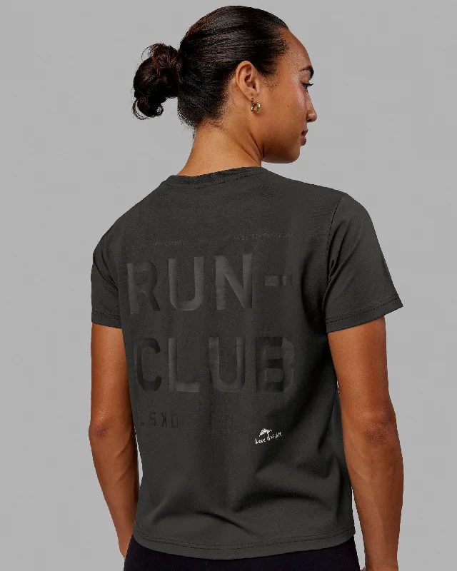 Breathe, Stretch, And Save On Yoga Apparel Love The Run FLXCotton Tee - Pirate Black-Black Breathe, Stretch, And Save On Yoga Apparel Love The Run FLXCotton Tee - Pirate Black-Black
