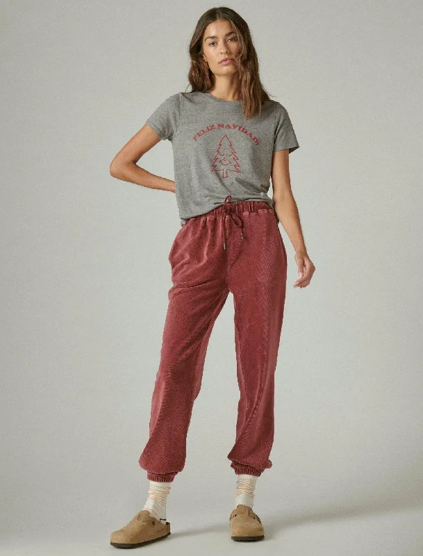 Look Good, Feel Good, And Save Big Lucky Brand Women's Slouchy Ribbed Velour Jogger