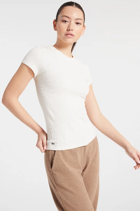 Lightweight, Breathable Yoga Wear At Special Prices Maia Micromodal Short Sleeve Tee - Marshmellow Lightweight, Breathable Yoga Wear At Special Prices Maia Micromodal Short Sleeve Tee - Marshmellow