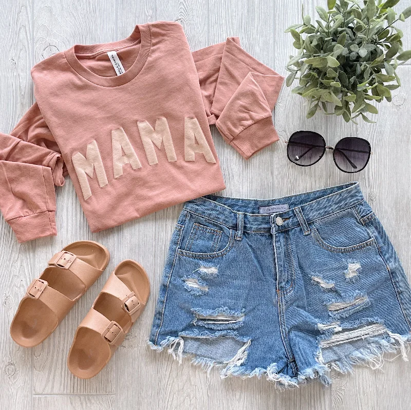 Shop High-Quality Yoga Apparel At Exclusive Discounts MAMA • Terracotta Long Sleeve