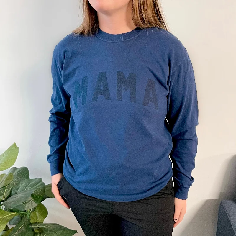 Elevate Your Style And Practice For Less MAMA • Tonal Navy Long Sleeve