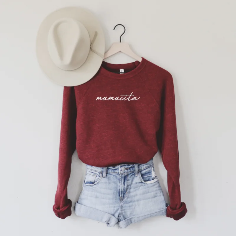 Move With Confidence In Discounted Yoga Outfits mamacita • Cardinal Pullover