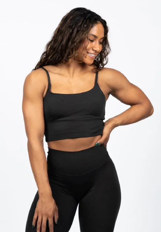 Move With Confidence In Discounted Yoga Outfits Reluna Cropped Brami Black