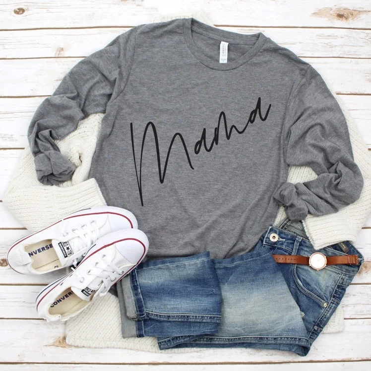 Sweat In Style With Yoga Clothing Discounts Mama Diagonal • Long Sleeved