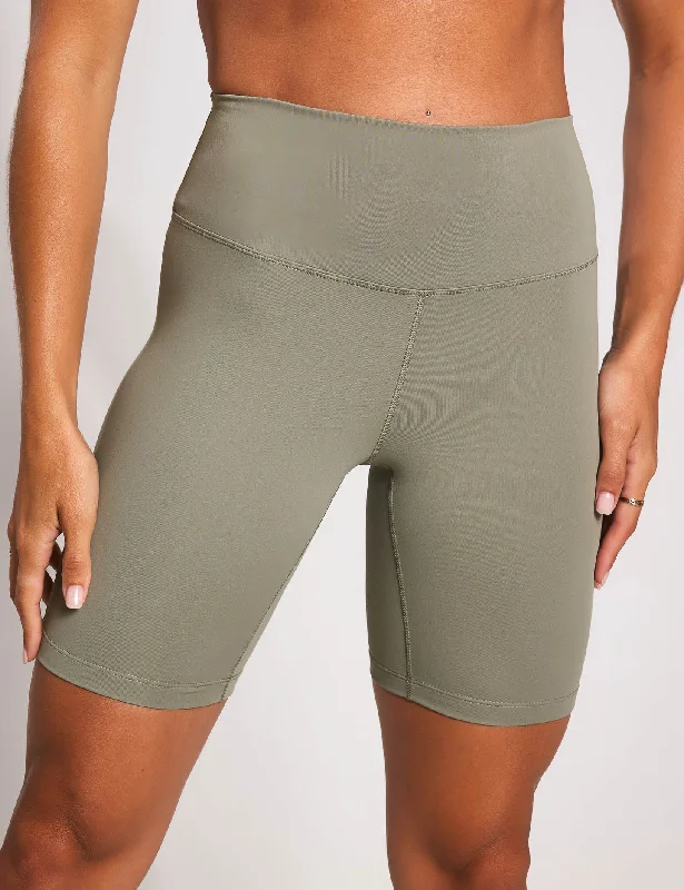 Find Your Perfect Fit With Discounted Yoga Outfits One High Waisted 8" Biker Shorts - Light Army/Black Find Your Perfect Fit With Discounted Yoga Outfits One High Waisted 8" Biker Shorts - Light Army/Black