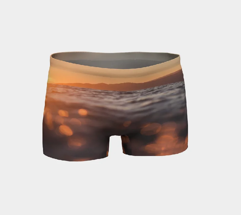 Soft, Supportive Yoga Wear At Unbeatable Savings Ocean Sunset Workout Shorts
