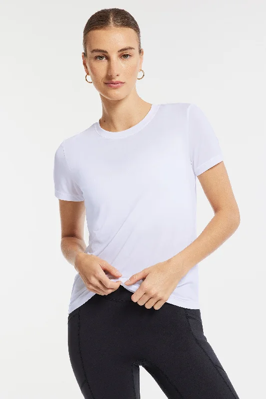 Soft, Stretchy, And Super Affordable Yoga Wear Featherweight Short Sleeve - White