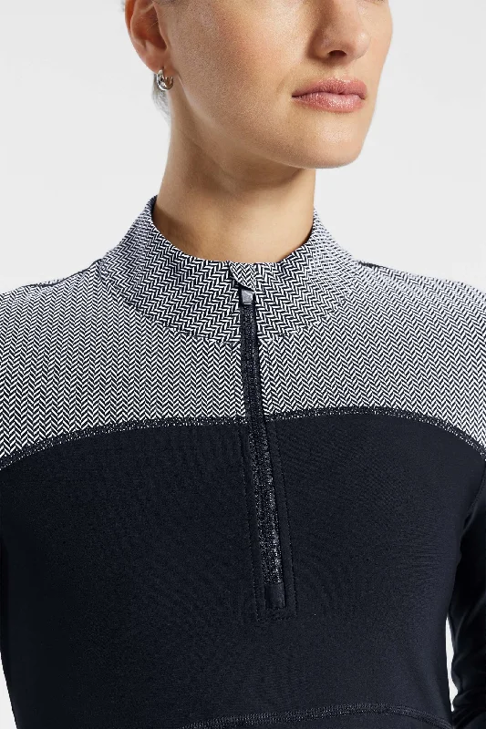 Unmissable Deals On Flexible Yoga Apparel Pro Fleece 1/4 Zip Color Block Long Sleeve Top - Black/white Herringbone Unmissable Deals On Flexible Yoga Apparel Pro Fleece 1/4 Zip Color Block Long Sleeve Top - Black/white Herringbone