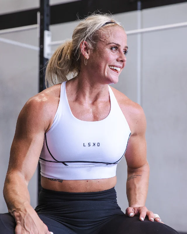 Stretch Your Limits, Not Your Wallet Pulse Sports Bra - White