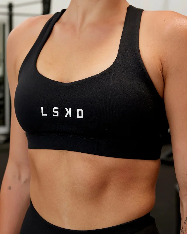 Namaste And Save On Yoga Apparel Rep Sports Bra - Black-White
